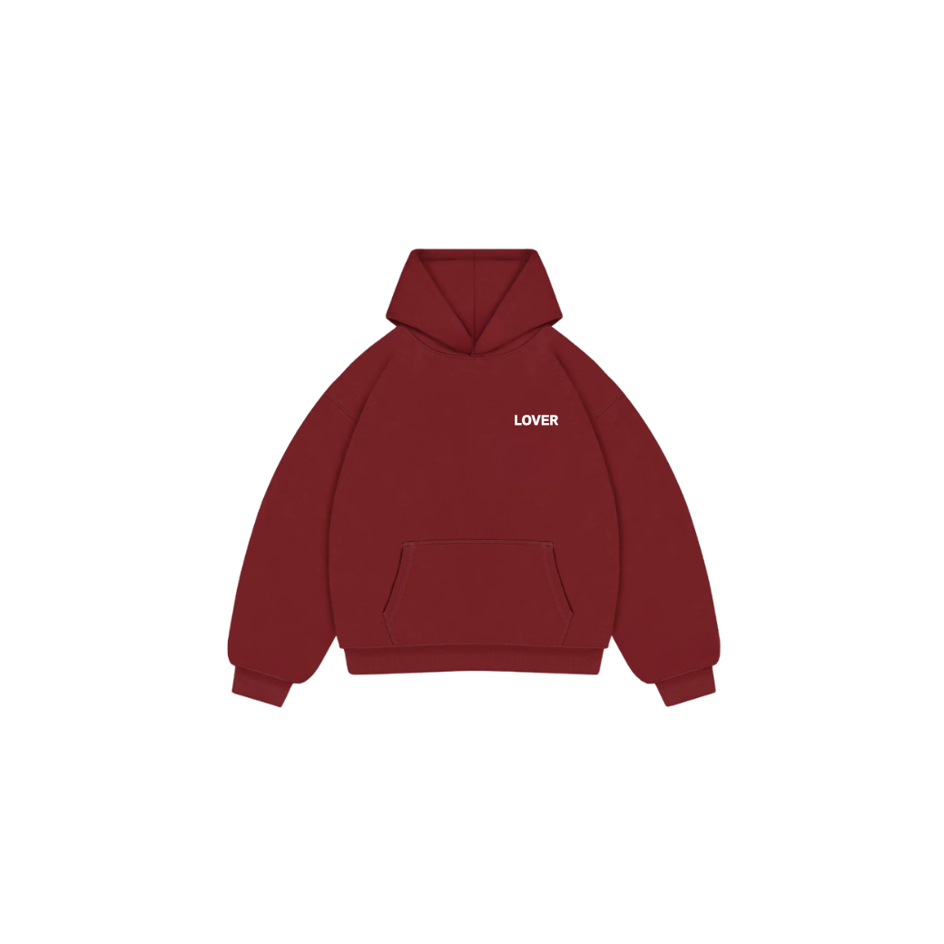 statement hoodie - Bordeaux Rood