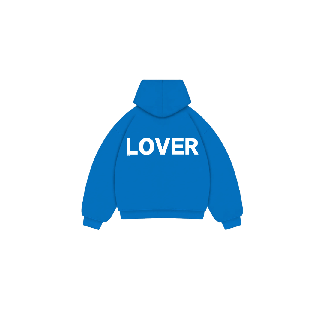 statement hoodie - Blauw