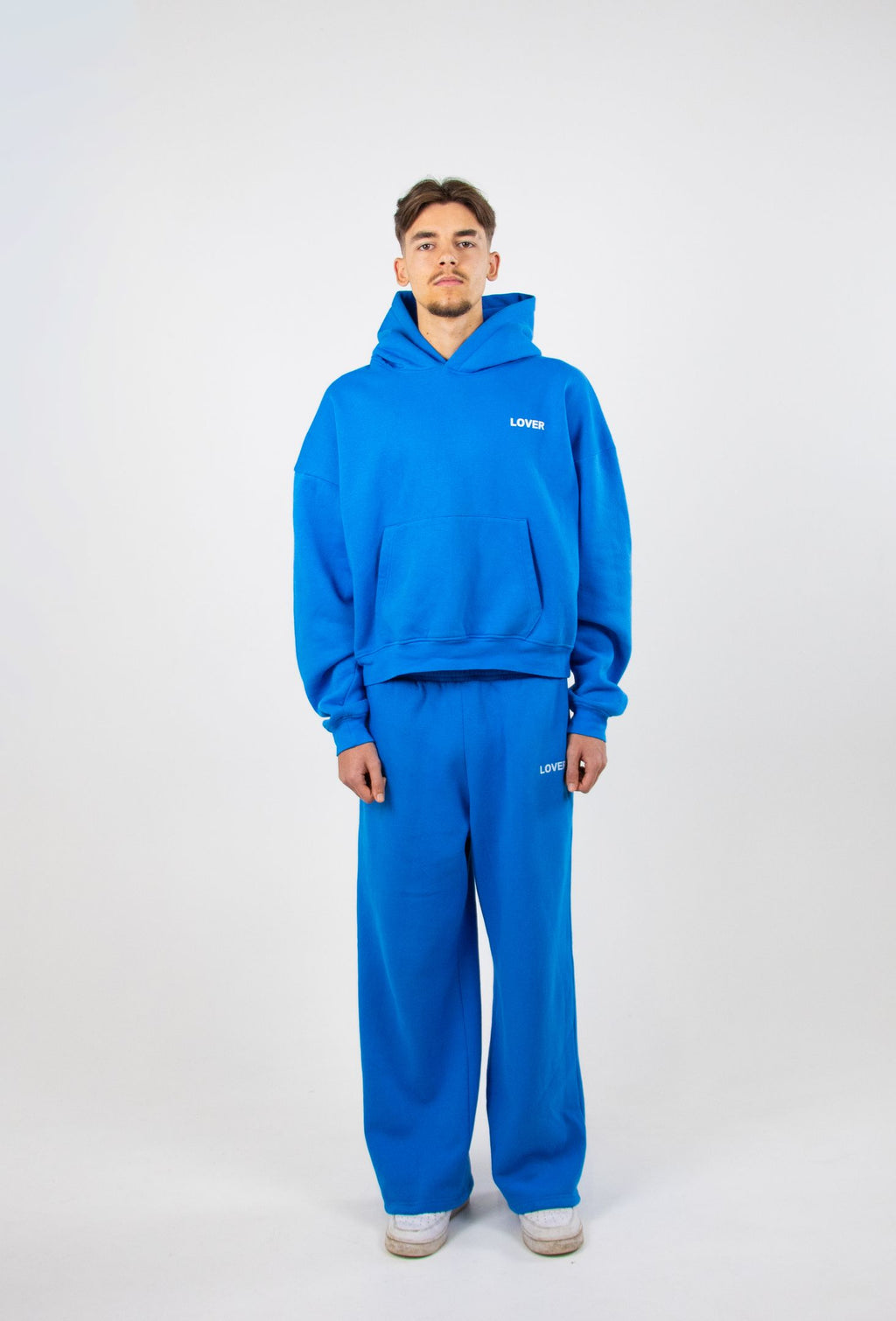statement hoodie - Blauw