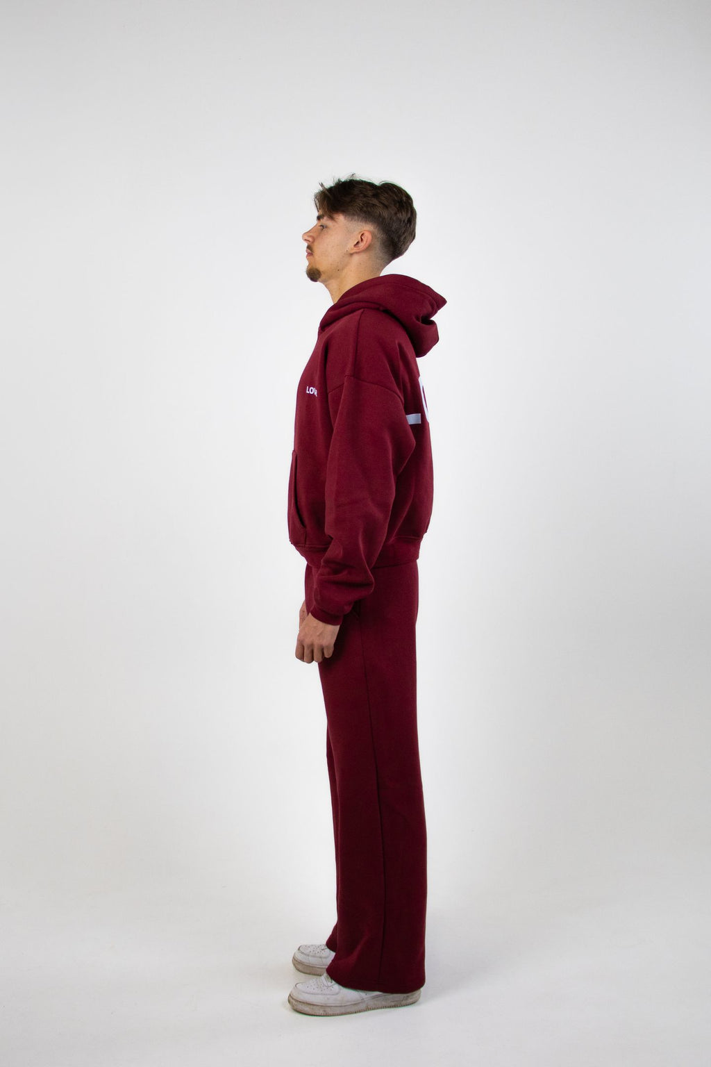 statement hoodie - Bordeaux Rood